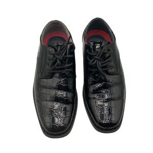 Joseph Allen New Boys Black Croco Dress shoes Size 11